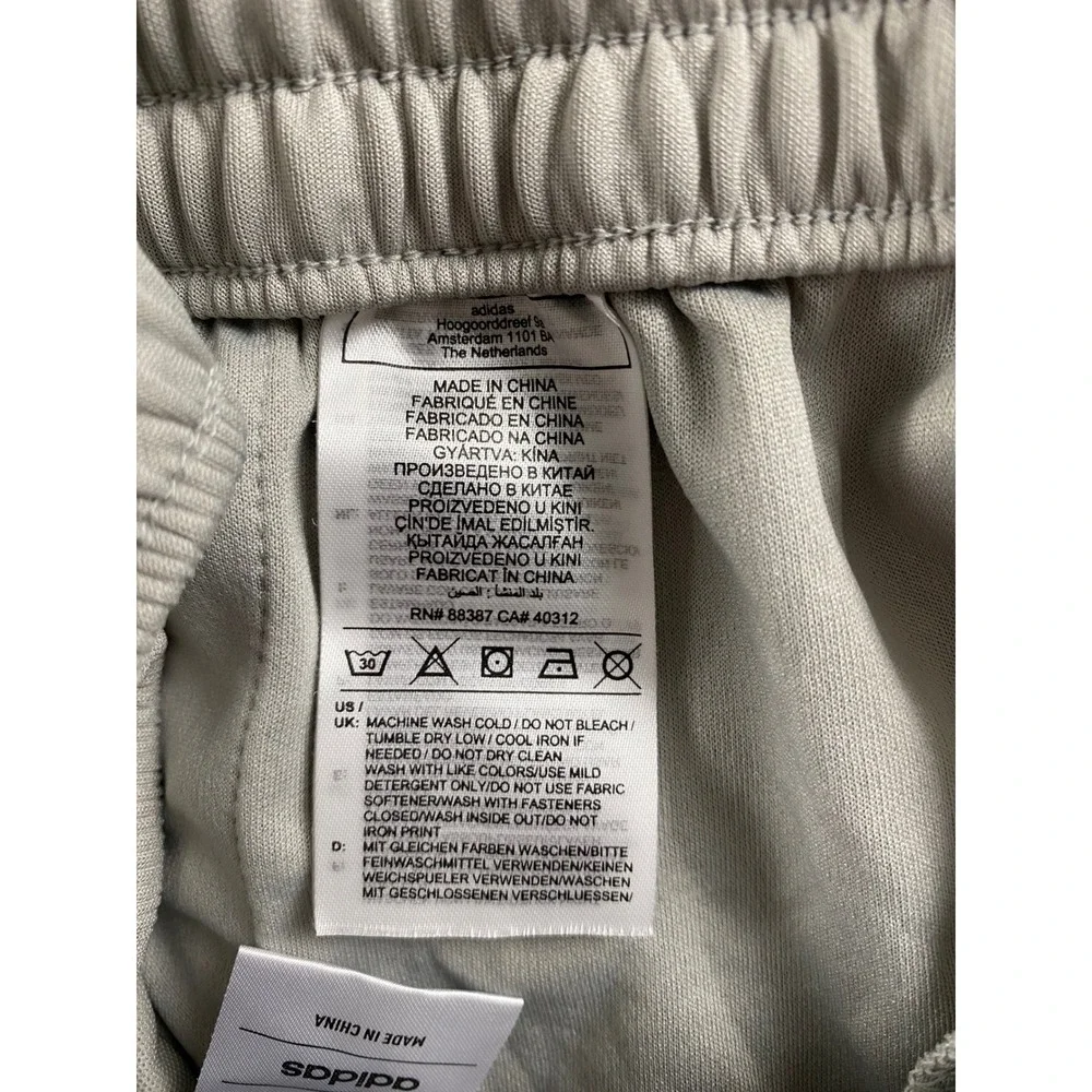 Adidas Mens Basketball Shorts Grey White 9 Inch Inseam Size Medium M 9